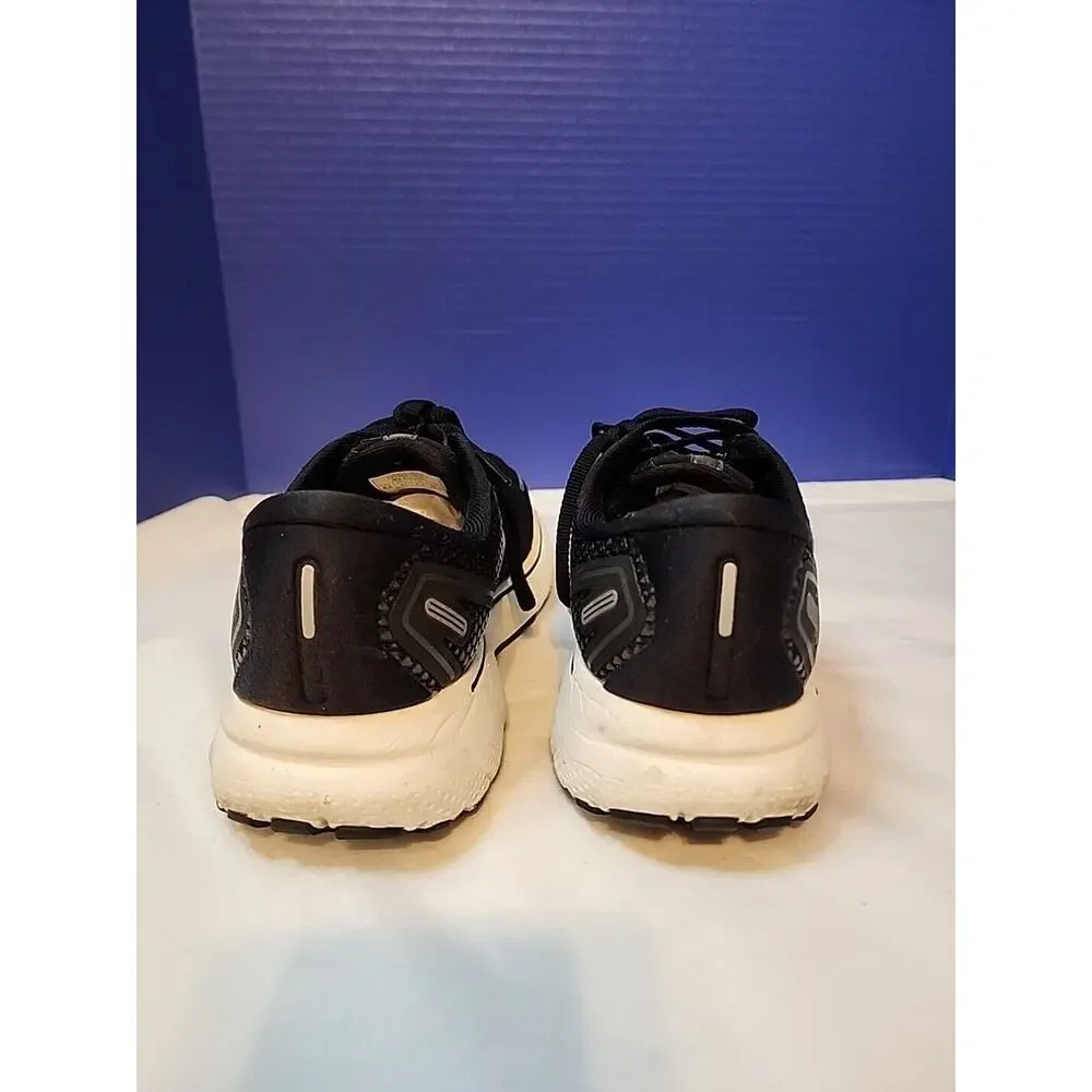 Brooks Ghost 14 Womens 8.5 B Shoes Black Silver Running Walking 1203561B057